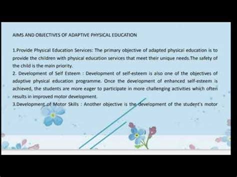 objective of adaptive physical education|discuss the objective of adaptive physical education.